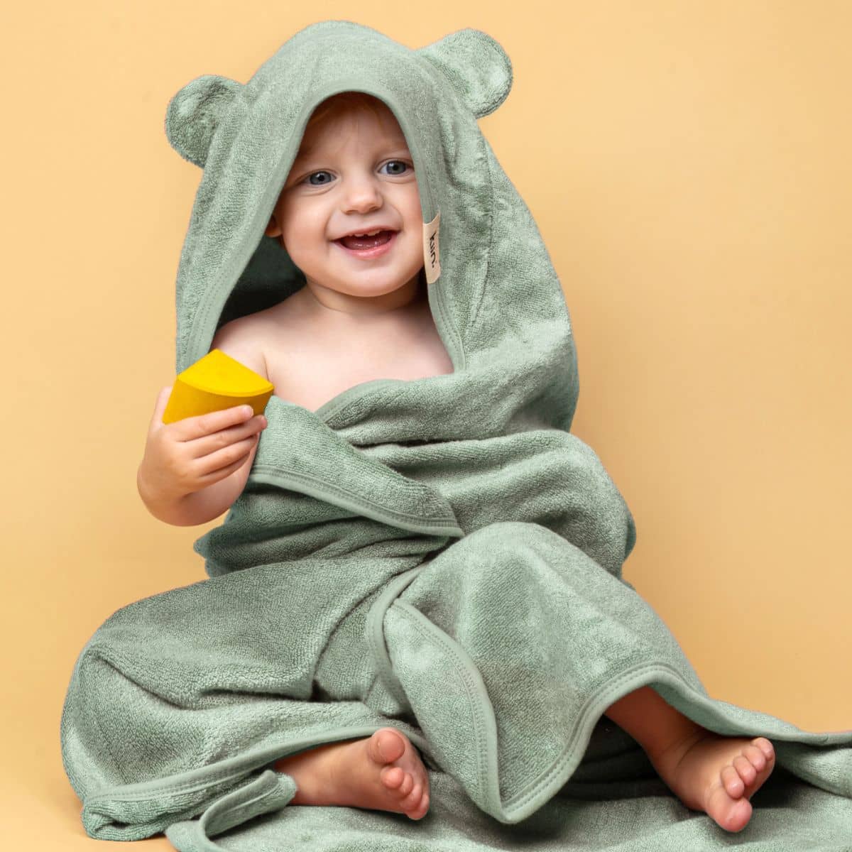 Kiin Baby Hooded Towel - Sage