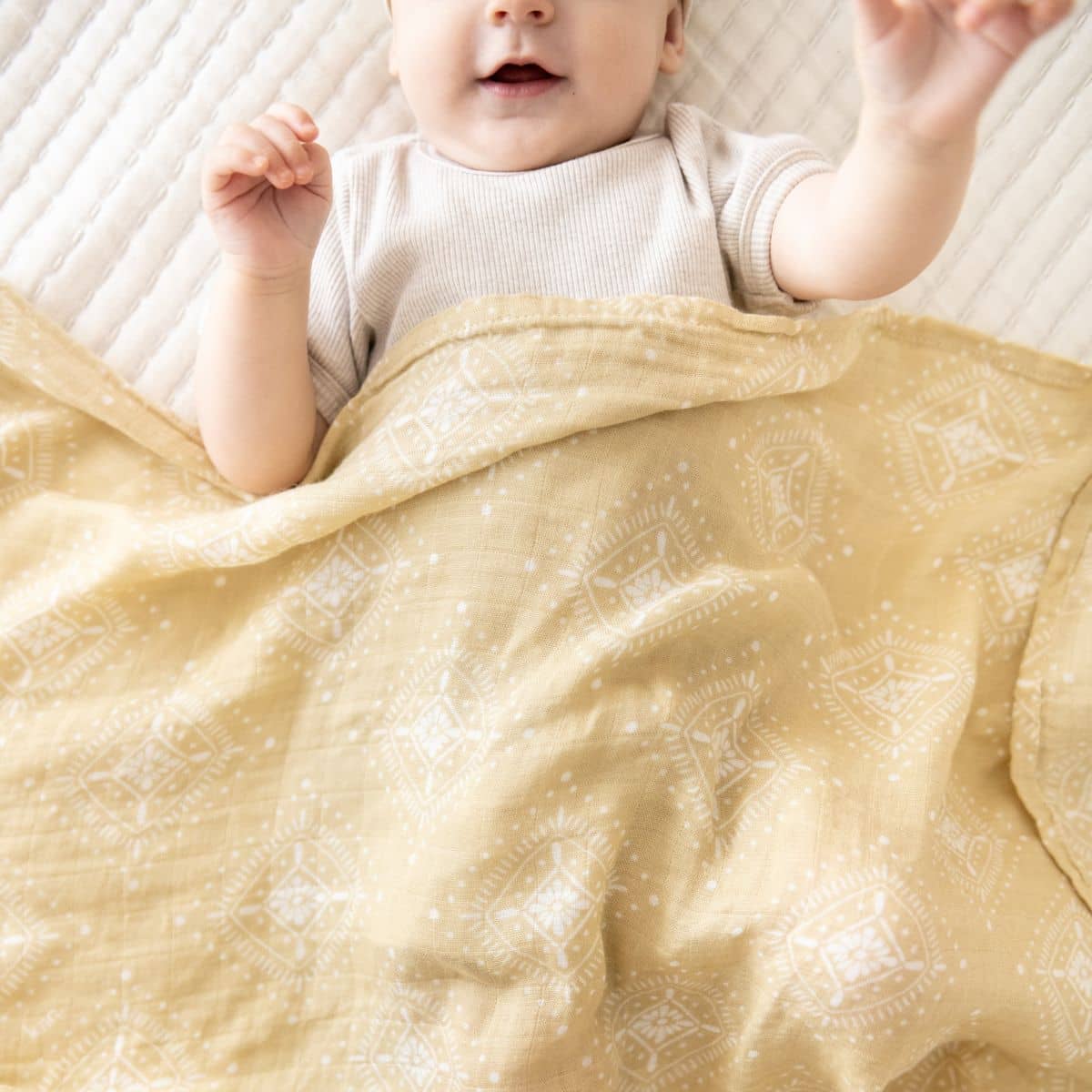 Kiin Baby Organic Muslin Swaddle - Morocco Oat