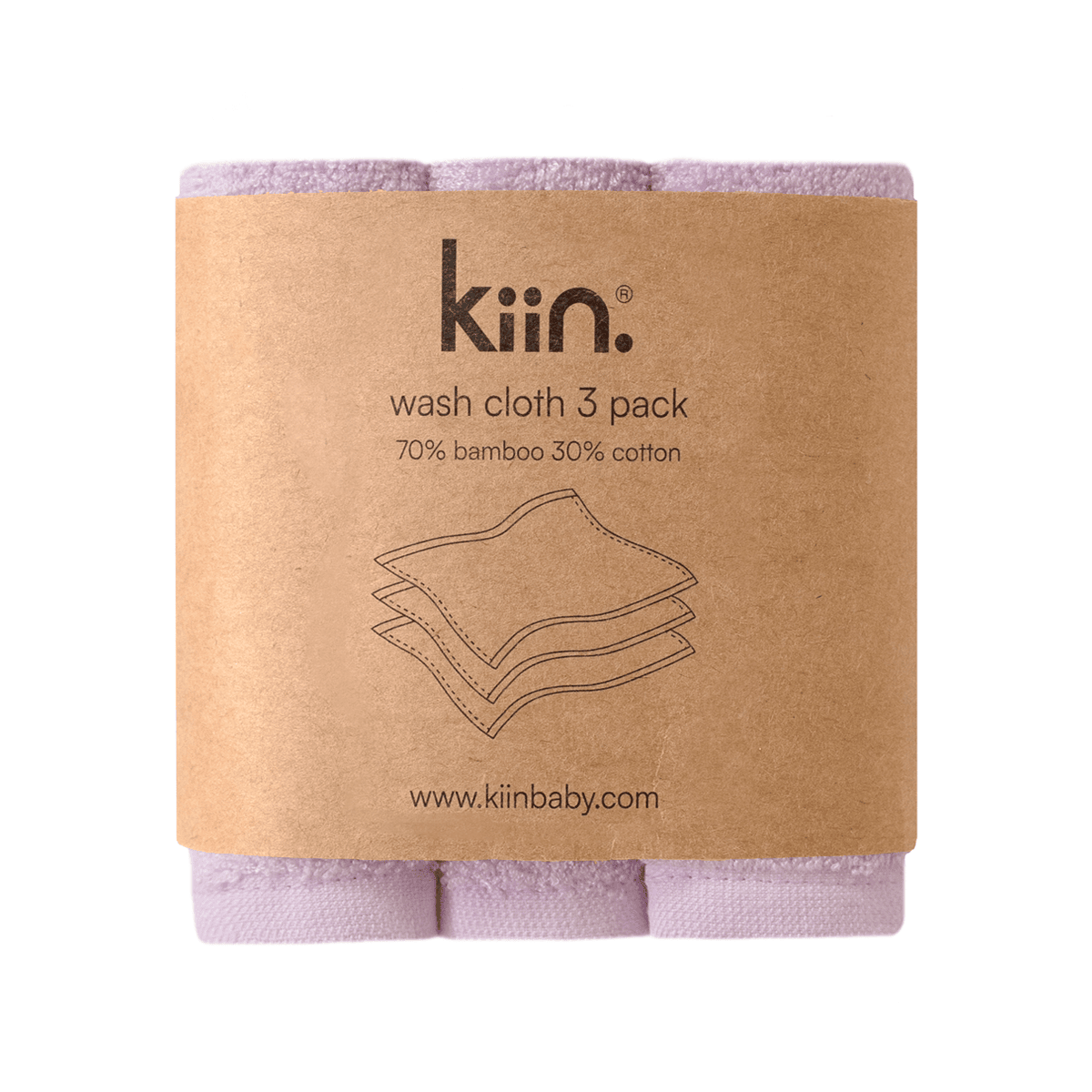Kiin Baby Wash Cloths - Lilac