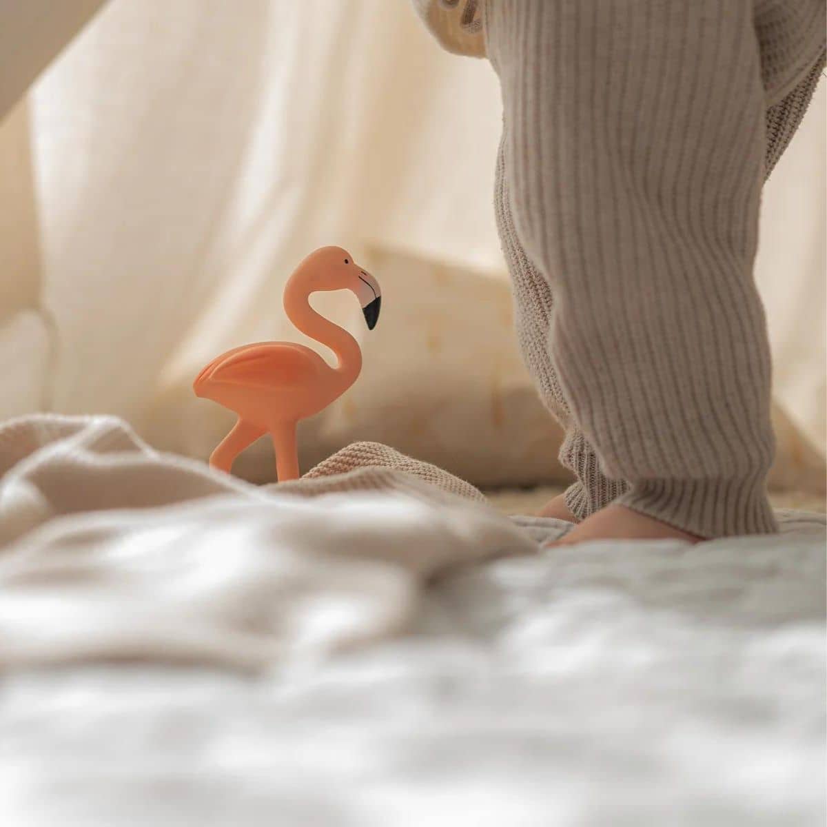 Lingo the Flamingo - Natural Rubber Teether