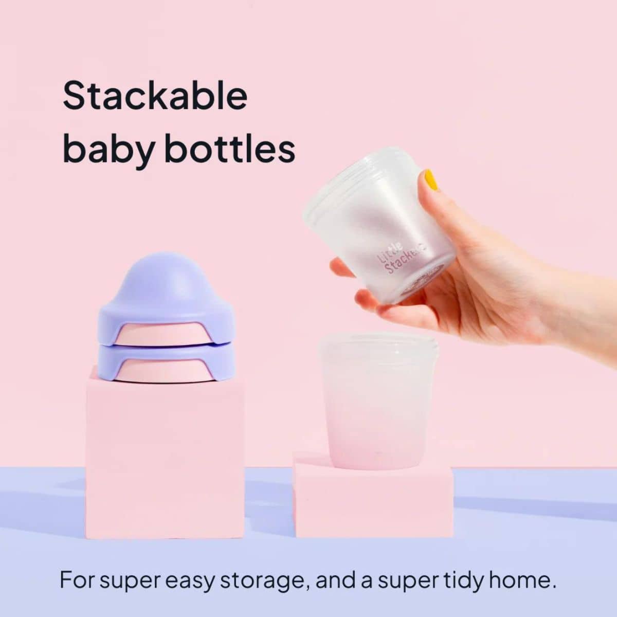 Little Stackers Baby Bottle 180ml - Twin Pack