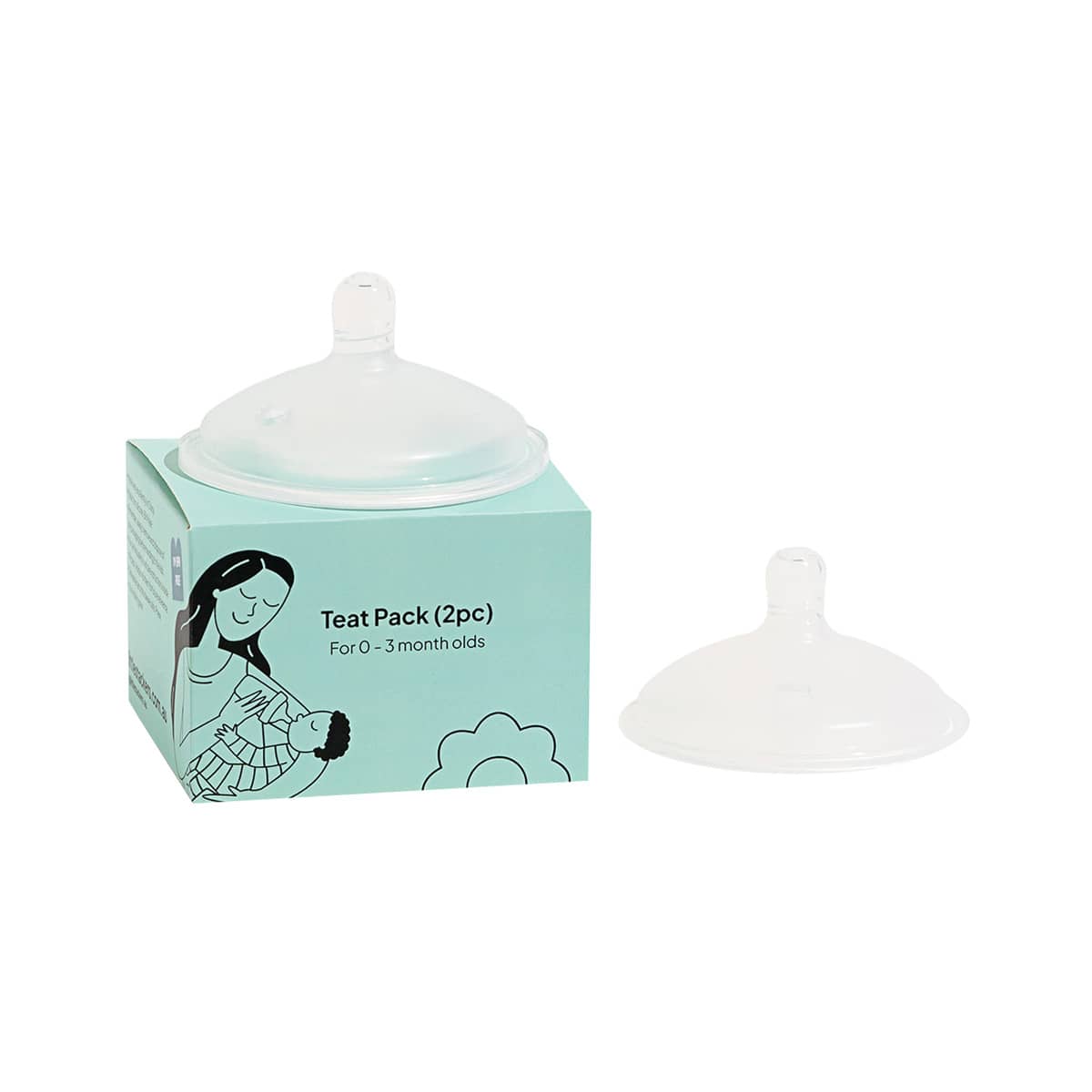 Little Stackers Baby Bottle Teat - Twin Pack