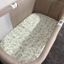 Little Human Linens Waterproof Change Pad / Euro Bassinet Sheet - Organic Leaf