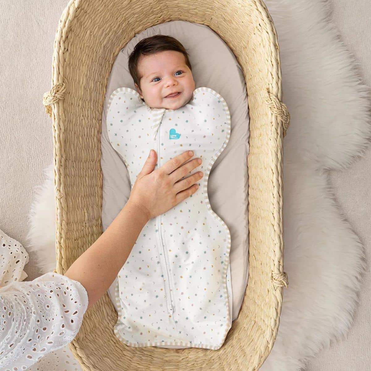 Love to Dream Swaddle UP Lite 0.2 TOG - Organic White Starlight