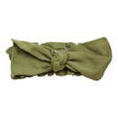 L'ovedbaby Organic Smocked Tie Headband - Sage