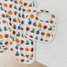 L'ovedbaby x The Very Hungry Caterpillar Organic Two Layer Reversible Bib - Fruits