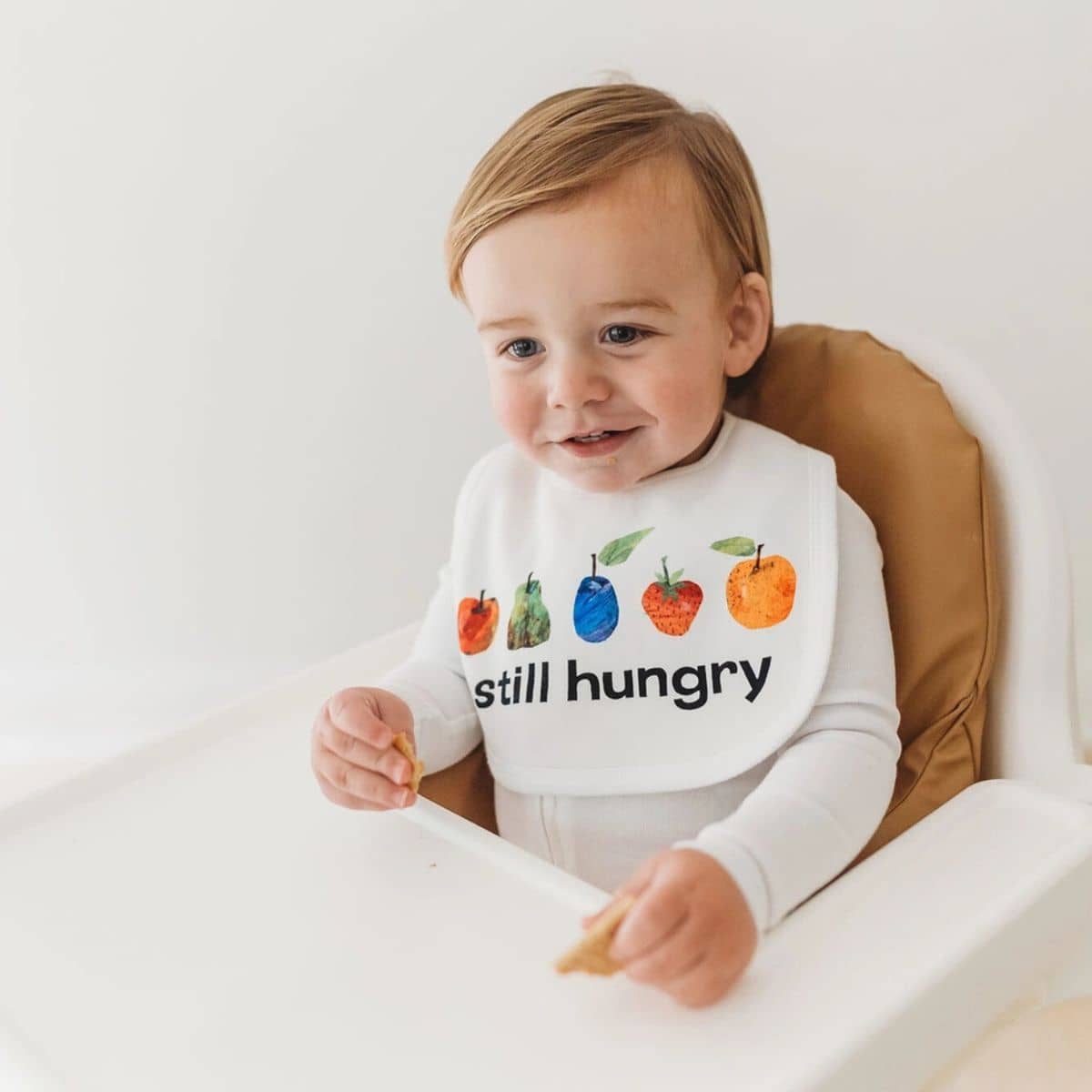 L'ovedbaby x The Very Hungry Caterpillar Organic Two Layer Reversible Bib - Fruits