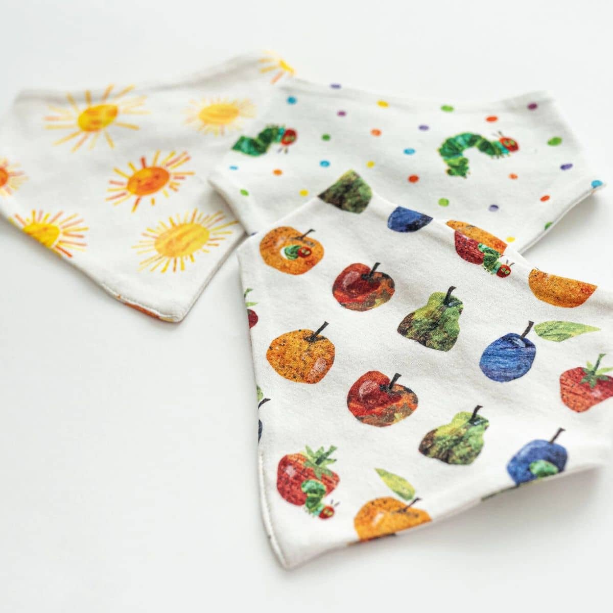 L'ovedbaby x The Very Hungry Caterpillar Organic Bandana Bib - Multi 3 pack