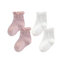 Ma Mer Frilly Crew Socks - Mist and White