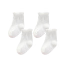 Ma Mer Frilly Crew Socks - White and White