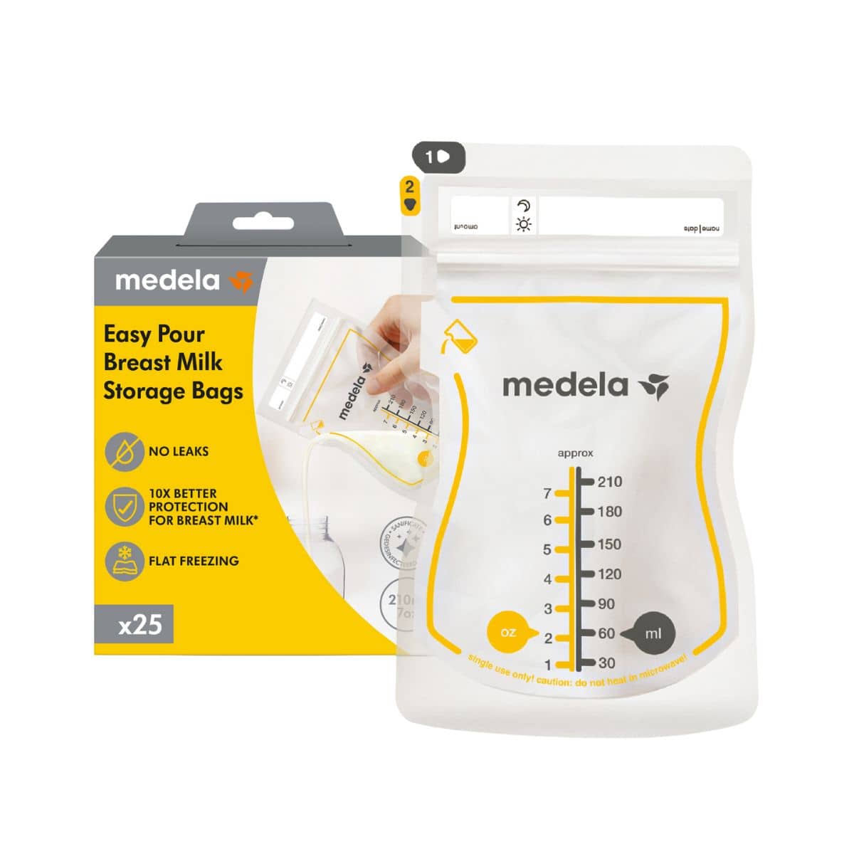 Medela Easy Pour Breast Milk Storage Bags - 25pk