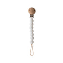 Mushie Pacifier Clip - Halo - White