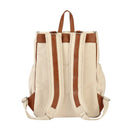 OiOi Canvas/Leather Nappy Backpack - Natural/Terracotta