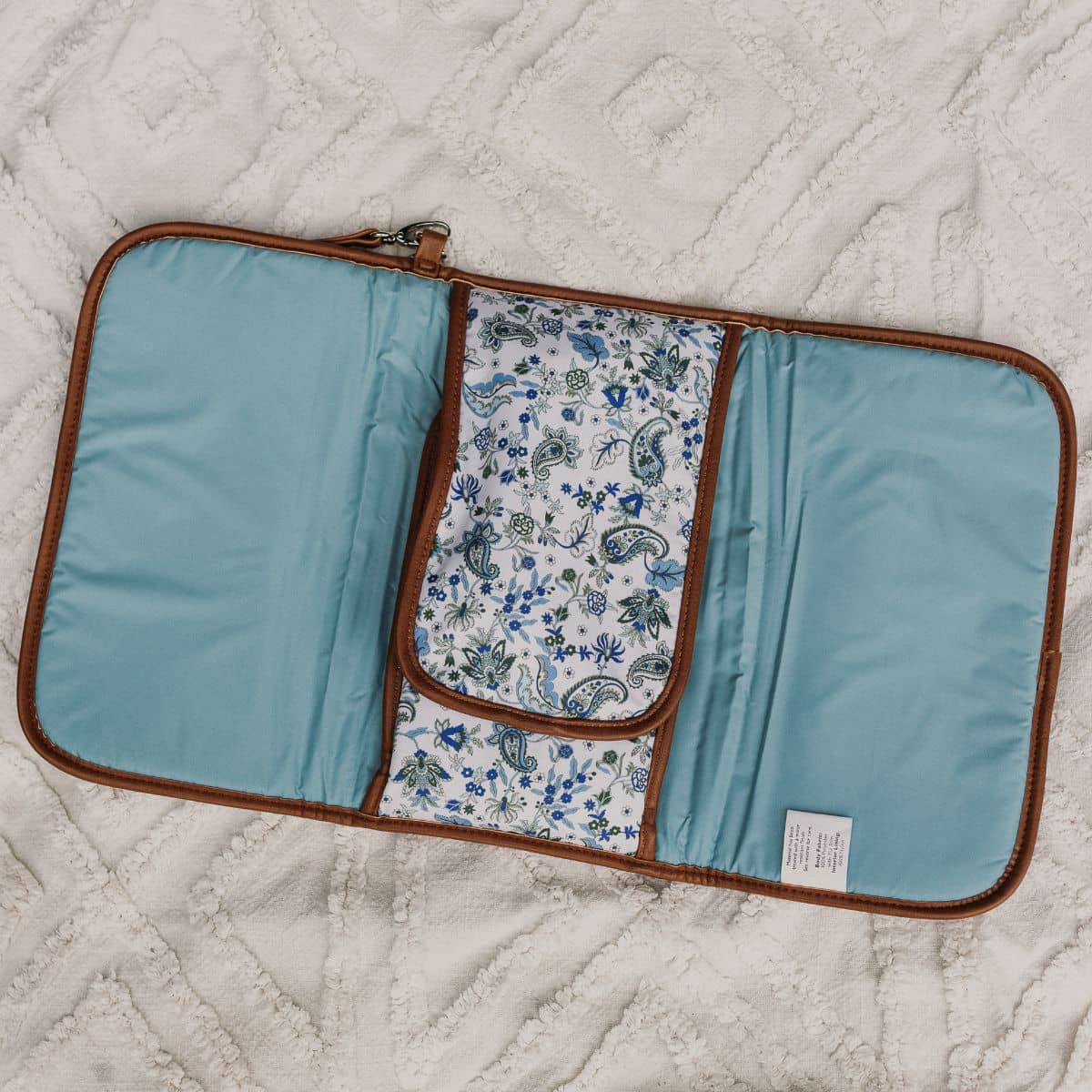 OiOi Change Mat Clutch - Blue Paisley/Tan