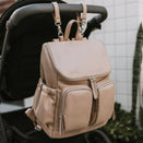 OiOi Faux Leather Nappy Backpack - Oat Dimple