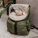 OiOi Faux Leather Nappy Backpack - Olive