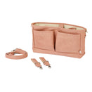 OiOi Faux Leather Stroller Organiser/Pram Caddy - Dusty Rose