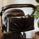 OiOi Faux Leather Stroller Organiser/Pram Caddy - Black