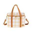 OiOi Maxi Insulated Lunch Bag - Beige Gingham