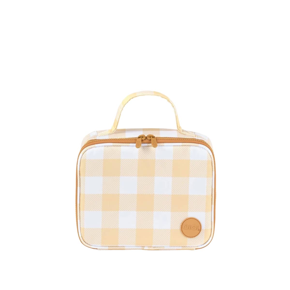 OiOi Mini Insulated Lunch Bag - Beige Gingham