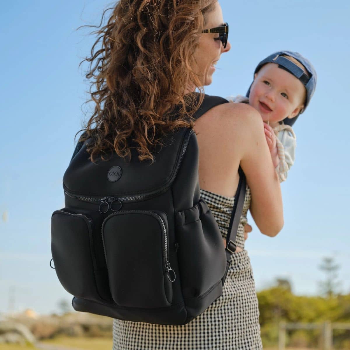 OiOi Neoprene Signature Nappy Backpack - Black