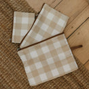 OiOi Packing Pouch Trio - Gingham Beige