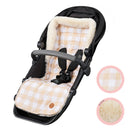 OiOi Reversible Cozy Fleece Pram Liner - Gingham Beige