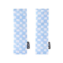 OiOi Reversible Pram Harness Cover Set - Blue Check and Mediterranean