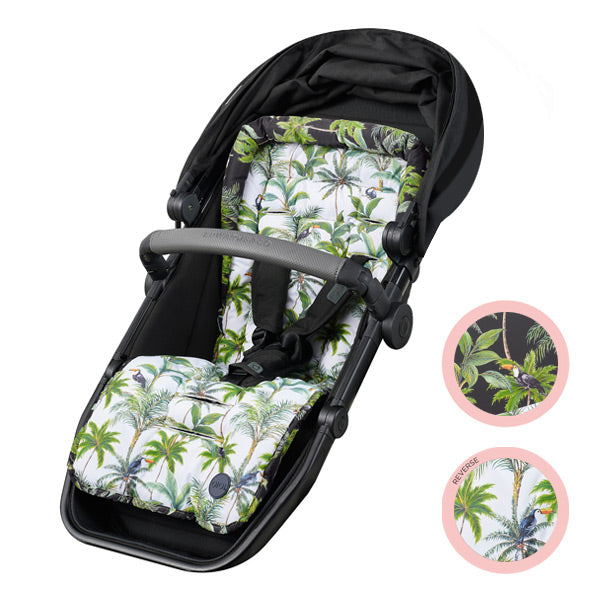 OiOi Reversible Pram Liner - Tropical