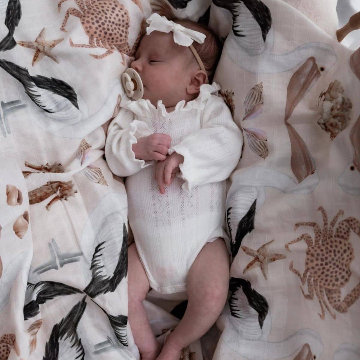 Pop Ya Tot Organic Cotton Swaddle Wrap - Barrier Reef