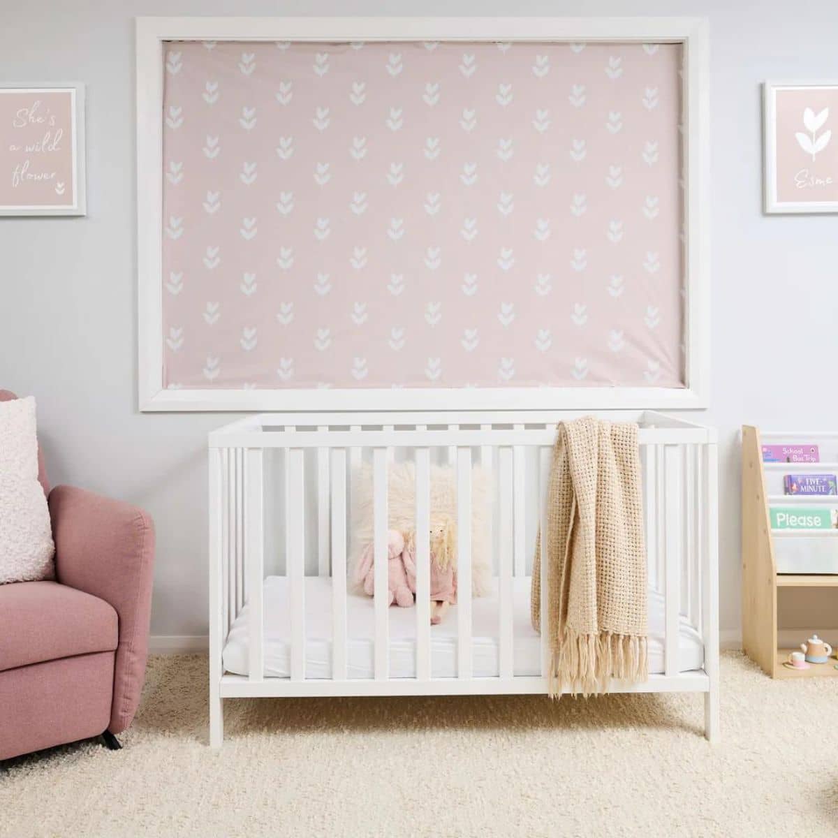 Porta Fox Cut to Size Blackout Blind - Petal Pink