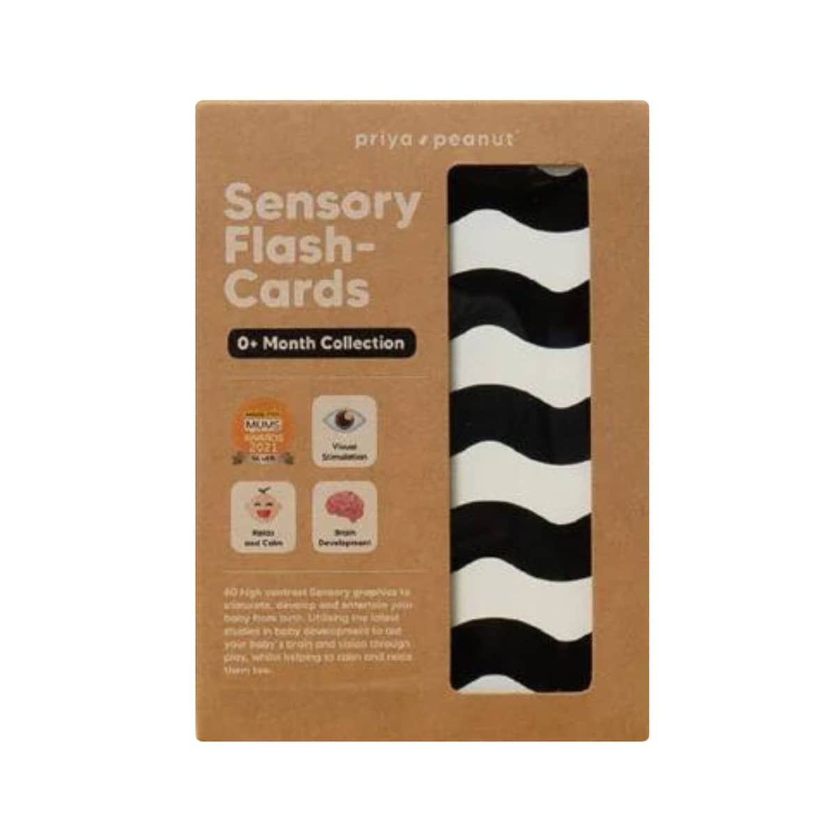 Priya & Peanut Baby High Contrast Sensory Flash Cards - Black + White