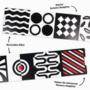 Priya & Peanut Fold Out Sensory Board Book - Black + White