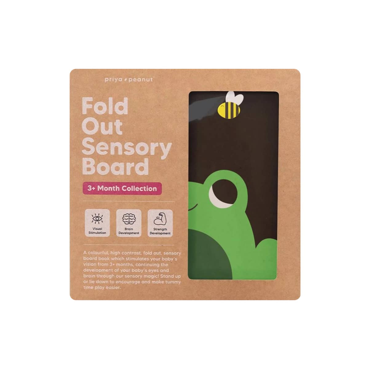 Priya & Peanut Fold Out Sensory Board Book - Colourful