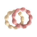 Schnorg Baby Textured Sensory Teethers - Peaches and Cream