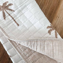 Seaka Boo Baby Quilt / Play Mat - Light Kantha Style - Nude Palm Tree