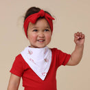 Snuggle Hunny Bandana Dribble Bib - Candy Cane Organic