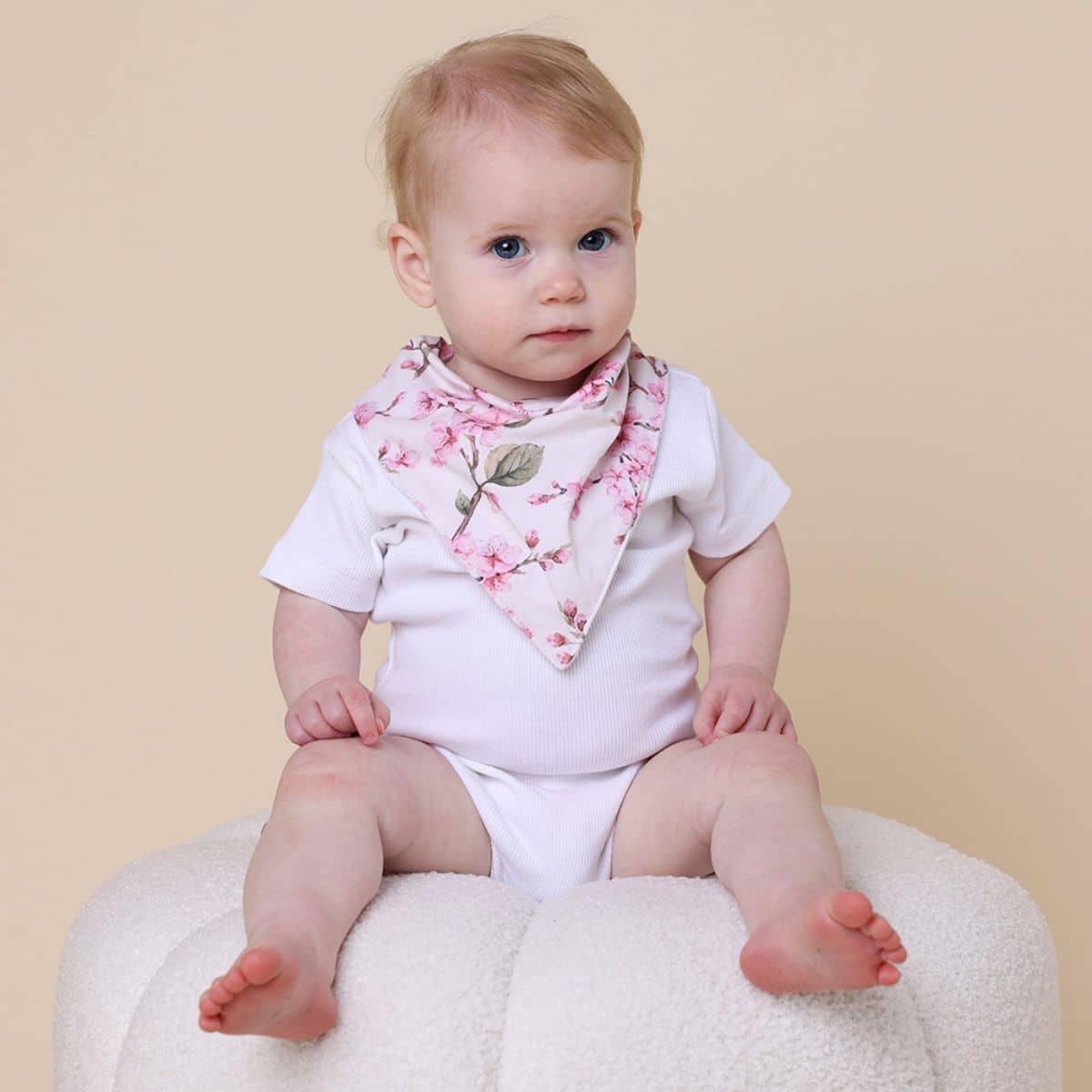 Snuggle Hunny Bandana Dribble Bib - Cherry Blossom Organic