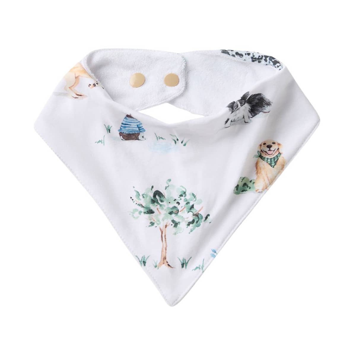 Snuggle Hunny Bandana Dribble Bib - Dog Park