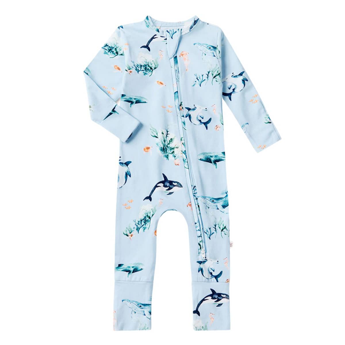 Snuggle Hunny Convertible Romper - Blue Ocean