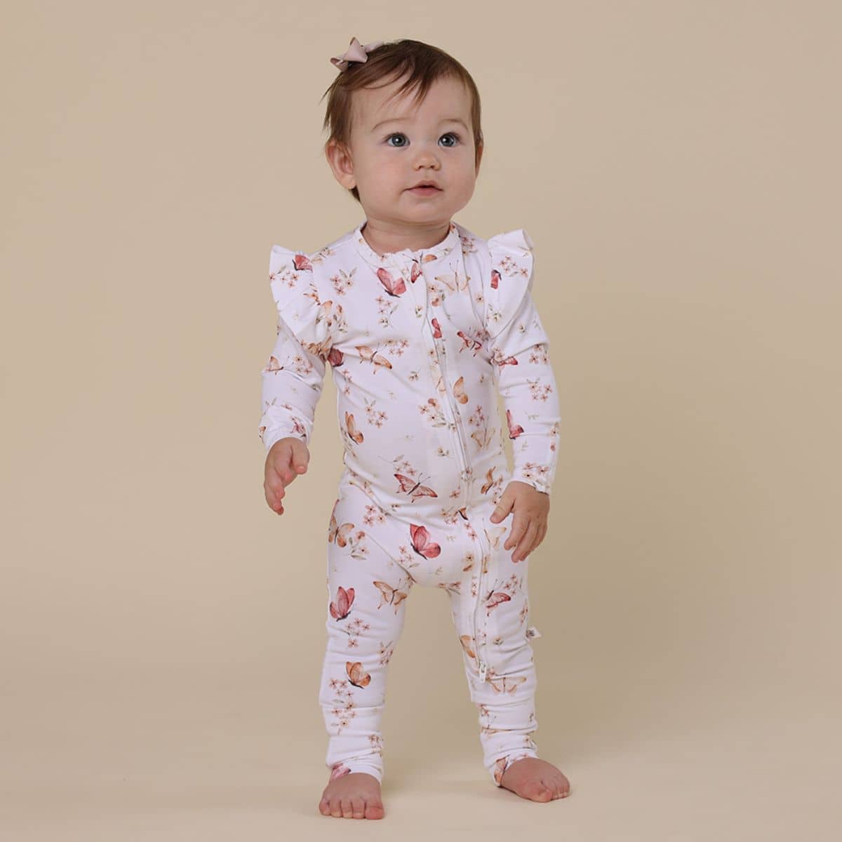 Snuggle Hunny Convertible Romper with Frill - Butterfly