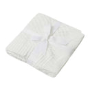 Snuggle Hunny Diamond Knit Baby Blanket - White