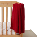 Snuggle Hunny Diamond Knit Organic Baby Blanket - Red