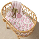 Snuggle Hunny Fitted Bassinet Sheet and Change Pad Cover - Cherry Blossom