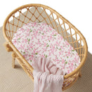 Snuggle Hunny Fitted Bassinet Sheet and Change Pad Cover - Cherry Blossom