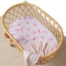 Snuggle Hunny Fitted Bassinet Sheet and Change Pad Cover - Coral Organic