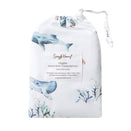 Snuggle Hunny Fitted Bassinet Sheet and Change Pad Cover - Ocean Organic