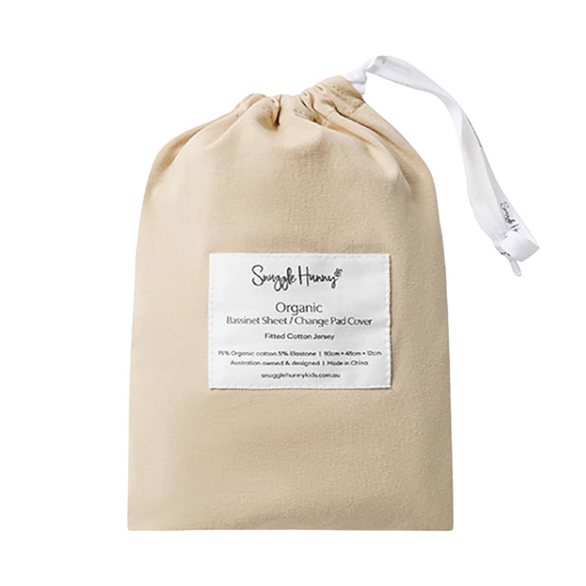 Snuggle Hunny Fitted Bassinet Sheet and Change Pad Cover - Pebble
