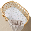 Snuggle Hunny Fitted Bassinet Sheet and Change Pad Cover - Turtle Organic