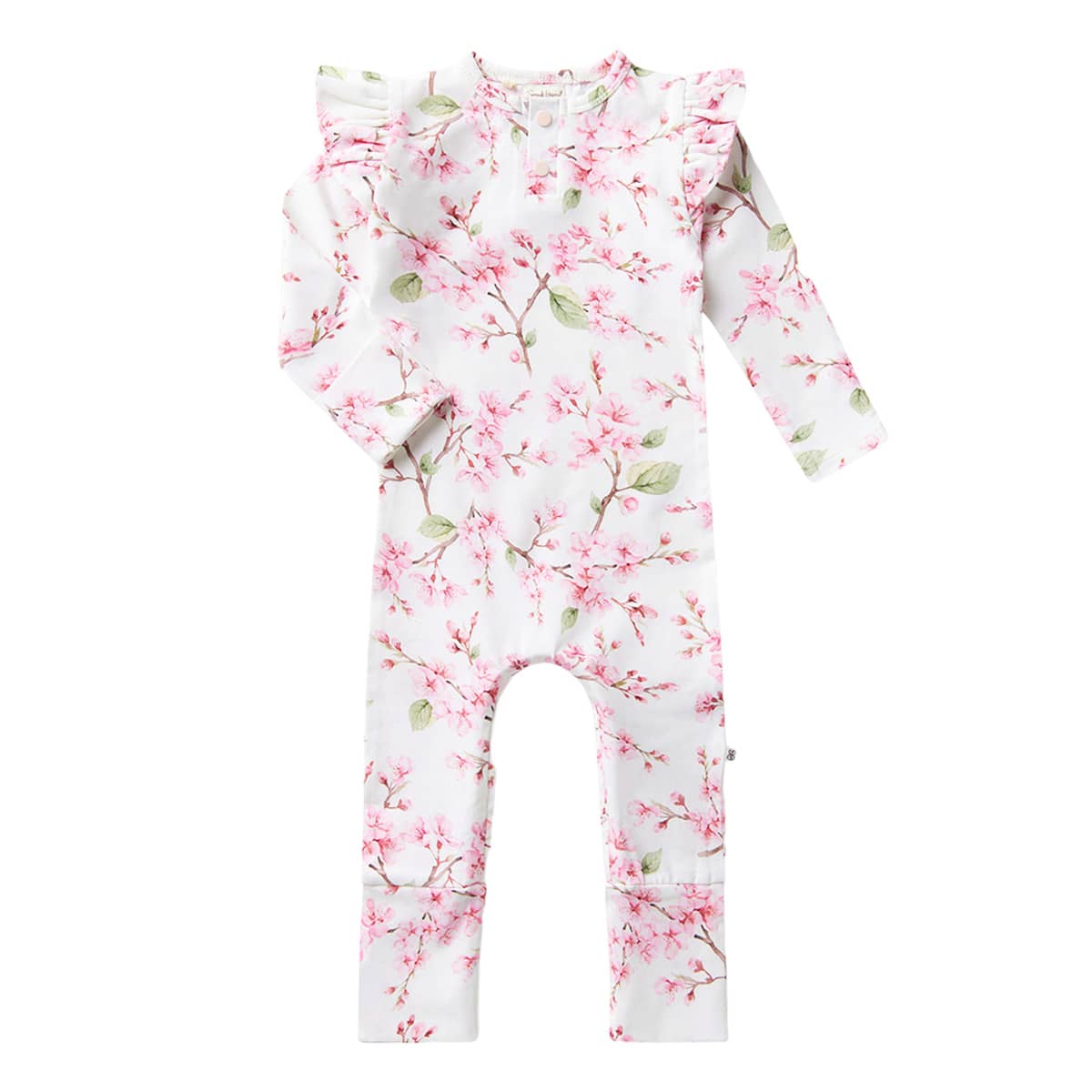 Snuggle Hunny Growsuit - Cherry Blossom Organic